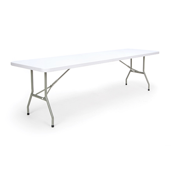 OFM Essentials Blow Molded Folding Utility Table, 30&quot; x 96&quot;, White