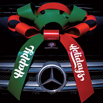 Auto Supplies JUM-BOW Magnetic Car Bow, Vinyl, Red and Green Happy Holidays, White Imprint , 30&quot;