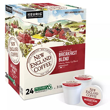 New England Coffee Breakfast Blend K-Cup&#174; Pods, 24/BX