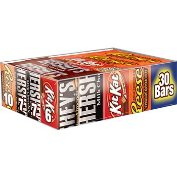 Hershey&#39;s&#174; Standard Size Candy Assortment Box, 45 oz. Box, 30/Box, 14 Boxes/Case