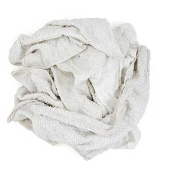 Hospeco White Terry Towel Rags, 25 lb.