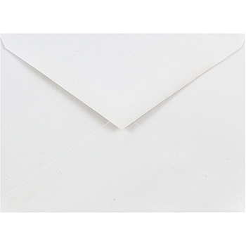 JAM Paper A6 Invitation Envelopes with V-Flap, 4 3/4&quot; x 6 1/2&quot;, White, 500/BX