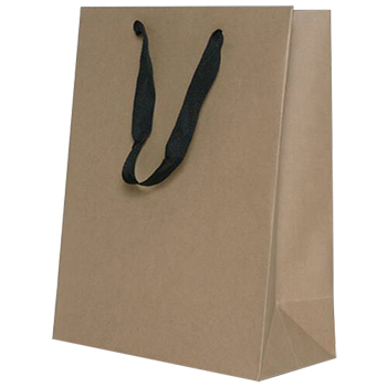 JAM Paper Heavy Duty Kraft Gift Bags, Large (10&quot; x 13&quot; x 5&quot;), Kraft Matte Recycled, 3/PK