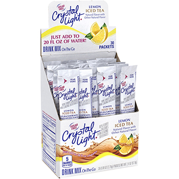Crystal Light On-The-Go Sugar-Free Drink Iced Tea, 0.08 oz, 30 Count, 2/Pack