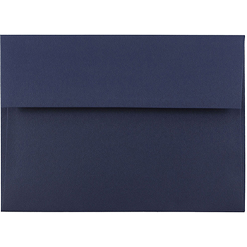 JAM Paper A7 Premium Invitation Envelopes, 5 1/4&quot; x 7 1/4&quot;, Navy Blue, 250/CT