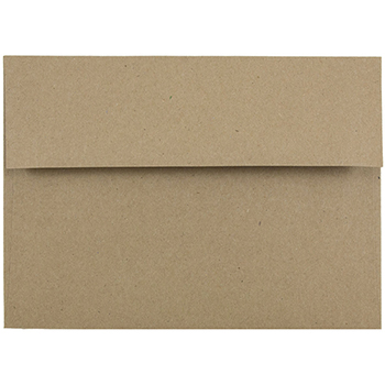 JAM Paper A7 Premium Invitation Envelopes, 5-1/4&quot; x 7-1/4&quot;, Brown Kraft Paper Bag, 250/CT