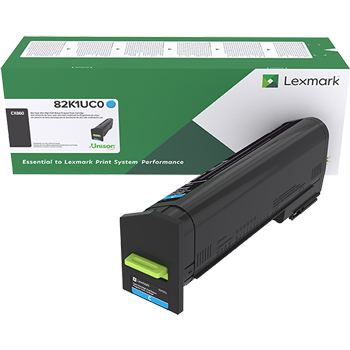 Lexmark 82K1UC0 Cyan Ultra High Yield Return Program Toner Cartridge for CX860
