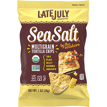 Late July&#174; Multigrain Sea Salt Tortilla Chips, 1 oz, 80/CS