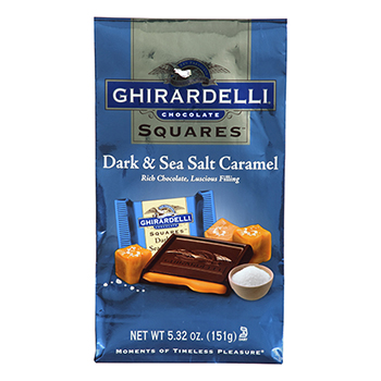 Ghirardelli Ghirardelli Chocolate Squares Dark &amp; Sea Salt Caramel 5.32 oz. Bag, 3 Pack