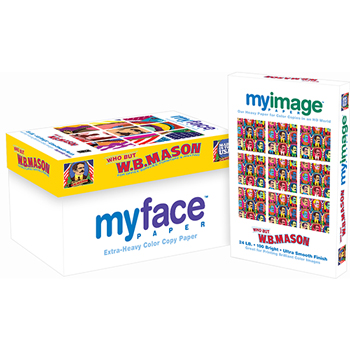 myface Extra-Heavy Color Copy Paper, 100 Bright, 28 lb, 11&quot; x 17&quot;, White, 500 Sheets/Ream, 4 Reams/Carton