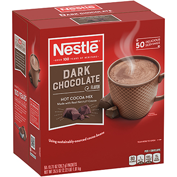 Nestl&#233; Hot Cocoa Mix, Dark Chocolate, 0.71 oz, 50/Box