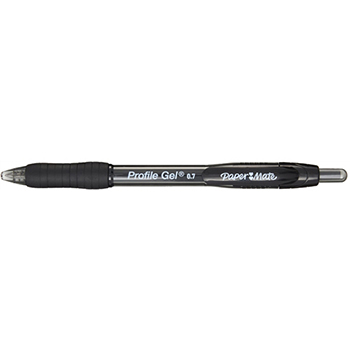 Paper Mate Profile Gel Pens, 0.7 mm, Black