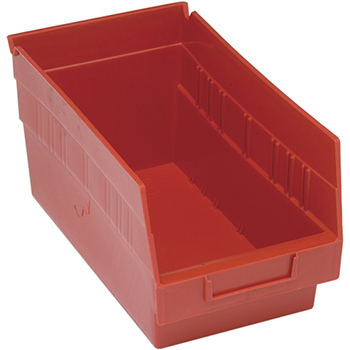 Quantum Storage Systems Store-More Bins, 11-5/8&quot; x 6-5/8&quot; x 6&quot;, Red, 30/CT