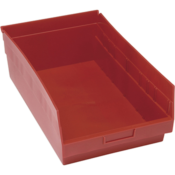 Quantum&#174; Storage Systems Store-More Bins, 17-7/8&quot; x 11-1/8&quot; x 6&quot;, Red, 8/CT