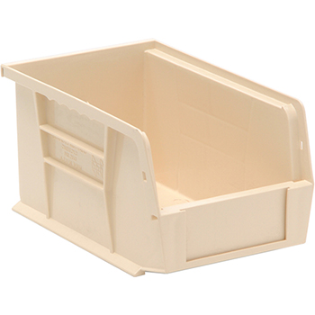 Quantum Storage Systems Economy Stack &amp; Hang Bins, 9-1/4&quot;, x 6&quot;, x 5&quot;, Ivory, 12/CT