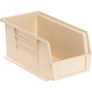 Quantum Storage Systems Economy Stack &amp; Hang Bins, 10-7/8&quot;, x 5-1/2&quot; x 5&quot;, Ivory, 12/CT