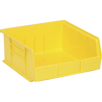 Quantum Storage Systems Ultra Stack &amp; Hang Bins, 10-7/8&quot;, x 11&quot;, x 5&quot;, Yellow, 6/CT