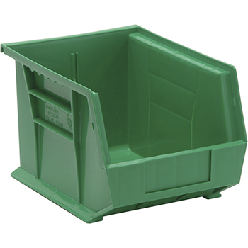 Quantum Storage Systems Ultra Stack &amp; Hang Bins, 10-3/4&quot; x 8-1/4&quot; x 7&quot;, Green, 6/CT