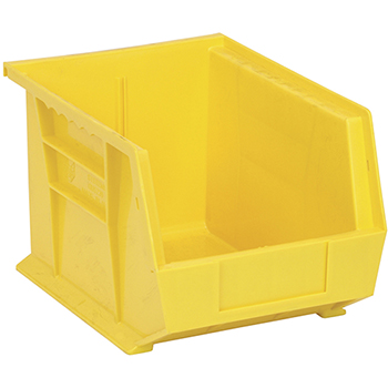 Quantum Storage Systems Ultra Stack &amp; Hang Bins, 10-3/4&quot; x 8-1/4&quot; x 7&quot;, Yellow, 6/CT