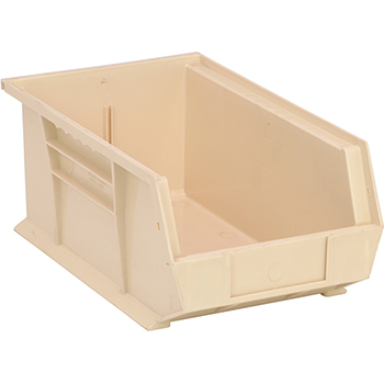 Quantum Storage Systems Ultra Stack &amp; Hang Bins, 13-5/8&quot;, x 8-1/4&quot; x 6&quot;, Ivory, 12/CT