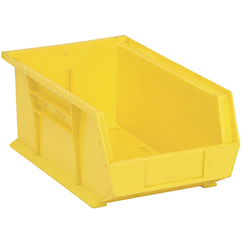 Quantum Storage Systems Ultra Stack &amp; Hang Bins, 13-5/8&quot;, x 8-1/4&quot; x 6&quot;, Yellow, 12/CT