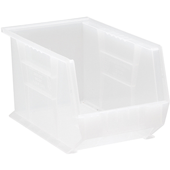 Quantum&#174; Storage Systems Ultra Stack &amp; Hang Bins, 13-5/8&quot;, x 8-1/4&quot; x 8&quot;, Clear, 12/CT