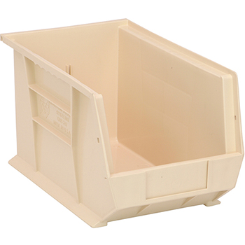 Quantum Storage Systems Ultra Stack &amp; Hang Bins, 13-5/8&quot;, x 8-1/4&quot; x 8&quot;, Ivory, 12/CT