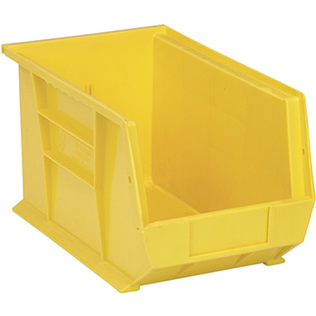 Quantum Storage Systems Ultra Stack &amp; Hang Bins, 13-5/8&quot;, x 8-1/4&quot; x 8&quot;, Yellow, 12/CT