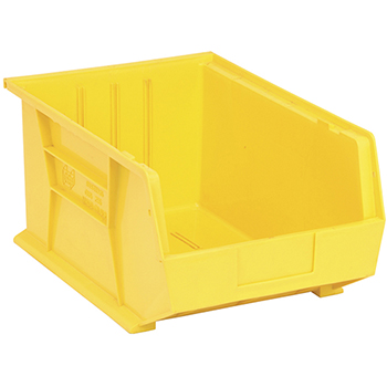 Quantum Storage Systems Ultra Stack &amp; Hang Bins, 16&quot;, x 11&quot;, x 8&quot;, Yellow, 4/CT