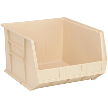 Quantum Storage Systems Ultra Stack &amp; Hang Bins, 18&quot;, x 16-1/2&quot; x 11&quot;, Ivory, 3/CT
