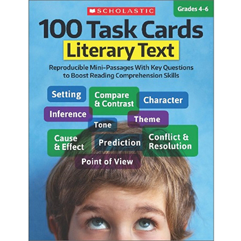 Scholastic 100 Task Cards Literary Text (Book), 1/EA