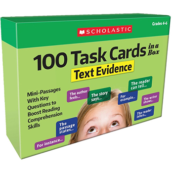 Scholastic 100 Task Cards in a Box: Text Evidence