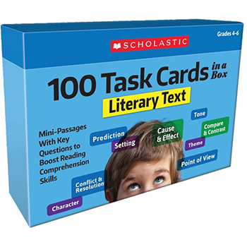Scholastic 100 Task Cards in a Box: Literary Text, 100/ST
