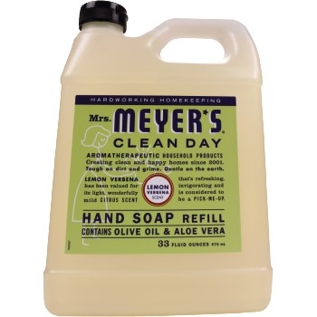 Mrs. Meyer&#39;s Hand Soap Refill, Lemon Verbena, 33 oz, 6 Refills/Carton