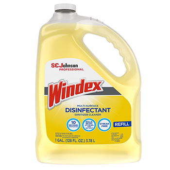 Windex&#174; Multi-Surface Disinfectant Cleaner, 1 gal. Bottle, Lemon Scent