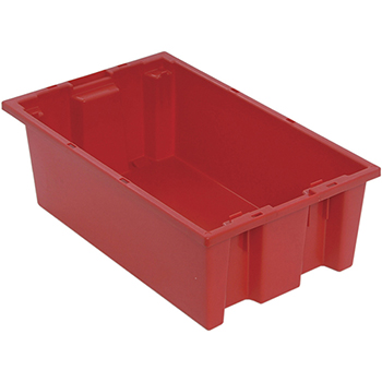 Quantum Storage Systems Genuine Stack &amp; Nest Totes, 18&quot; x 11&quot; x 6&quot;, Red