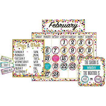 Teacher Created Resources Confetti Calendar Bulletin Board Display, 84/ST