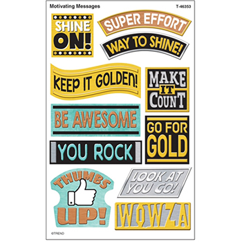 TREND Metal™ Motivating Messages superShapes Stickers, 88/PK