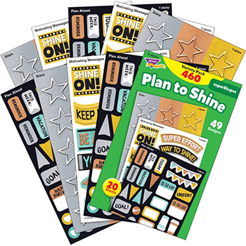 TREND Metal™ Plan to Shine superShapes Stickers, 460/PK