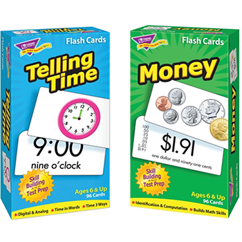 TREND Time and Money Skill Drill Flash Cards Assortment, 2/PK