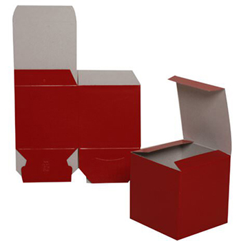 JAM Paper Glossy Gift Box, 4&quot; x 4&quot; x 4&quot;, Red, 100/PK