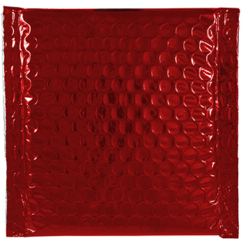 JAM Paper Bubble Padded Mailers with Velcro&#174; Closure, 5 1/2&quot; x 6 1/2&quot;, Red Metallic, 100/Pack