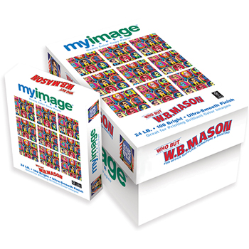 myimage™ Heavy Color Copy Paper, 100 Bright, 24 lb., 8 1/2 x 11, White, 5000/CT