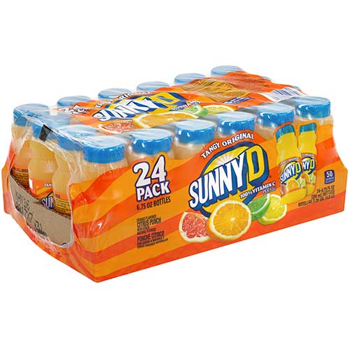 SUNNY D Tangy Original Orange Flavored Citrus Punch, 6.75 oz., 24