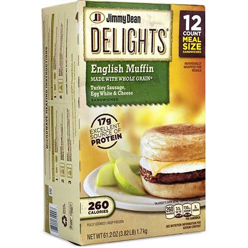 Jimmy Dean® Delights Turkey Sausage, Egg White & Cheese English Muffin ...