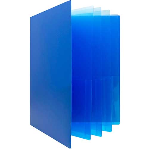 JAM Paper Heavy Duty Plastic Multi Pocket Folders, 10 Pocket Organizer