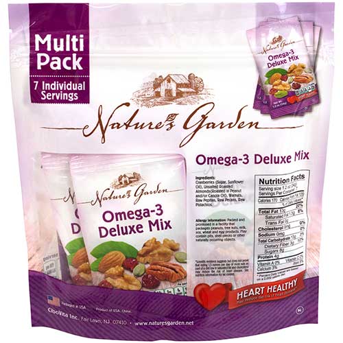 Nature's Garden Omega3 Deluxe Mix, 1.2 oz., 7/PK, 6 PK/BX WB Mason