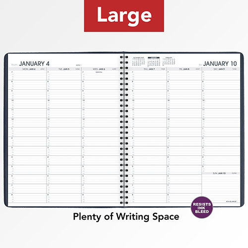 At a glance weekly appointment book 8 1 4 x 10 7 8 navy 2023 wb