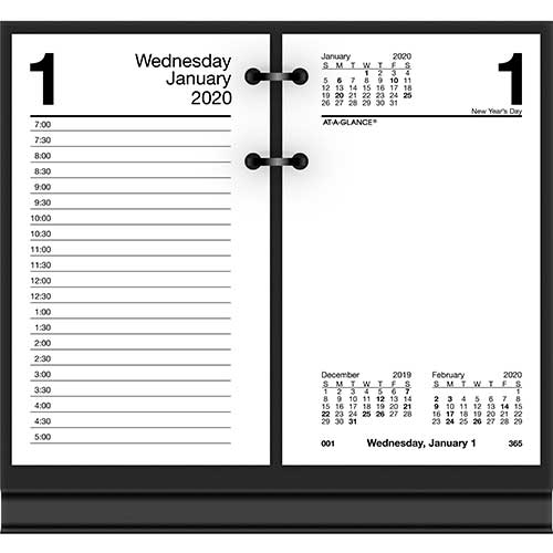 Desk Calendar Refill, 3 1/2 x 6, White, 2020 WB Mason