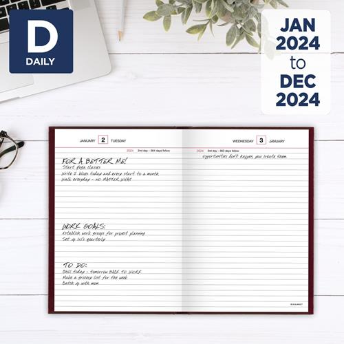 Red SD389 AT-A-GLANCE 2017 Standard Diary Daily Diary 5 3/4 x 8 1/4 Inches 
